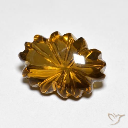 9,17 ctw natürlicher Mittel-Hellbraun Rauchquarz, Blumen-Schliff, Transparent