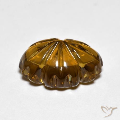 9,17 ctw natürlicher Mittel-Hellbraun Rauchquarz, Blumen-Schliff, Transparent