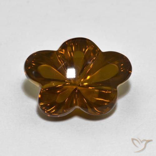 6.29ct Natürlicher dunkelbraun Rauchquarz, Blumen-Schliff, Transparent