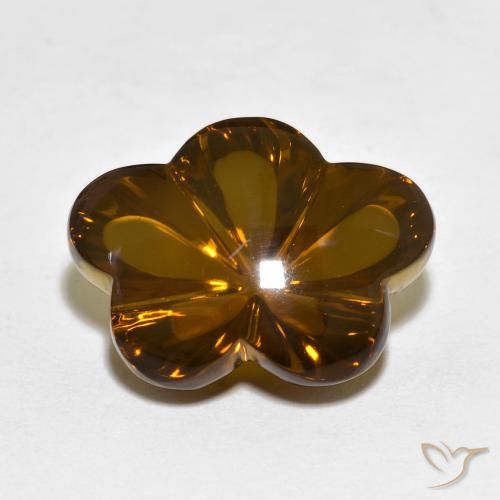 10.13ct Natürlicher Warmes Braun Rauchquarz, Blumen-Schliff, Transparent