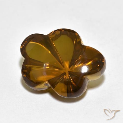 9,17 ctw natürlicher Warmes Braun Rauchquarz, Blumen-Schliff, Transparent