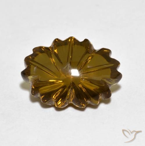 6.02ct Natürlicher Warmes Braun Rauchquarz, Blumen-Schliff, Transparent