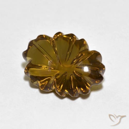 9,17 ctw natürlicher Warmes Braun Rauchquarz, Blumen-Schliff, Transparent