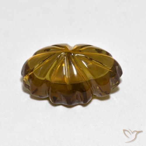 9,17 ctw natürlicher Warmes Braun Rauchquarz, Blumen-Schliff, Transparent