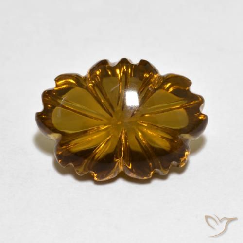 6.82ct Natürlicher dunkelbraun Rauchquarz, Blumen-Schliff, Transparent