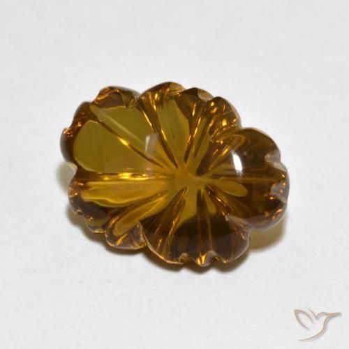 9,17 ctw natürlicher dunkelbraun Rauchquarz, Blumen-Schliff, Transparent