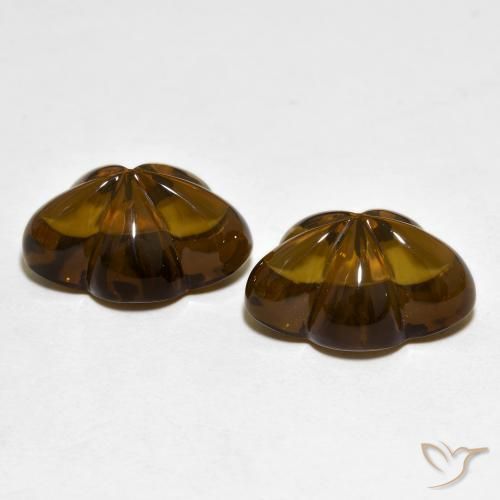 12.56 ct natürliche Mittel-Dunkelbraun Rauchquarz-Edelsteine, Blumen-Schliff, Transparent