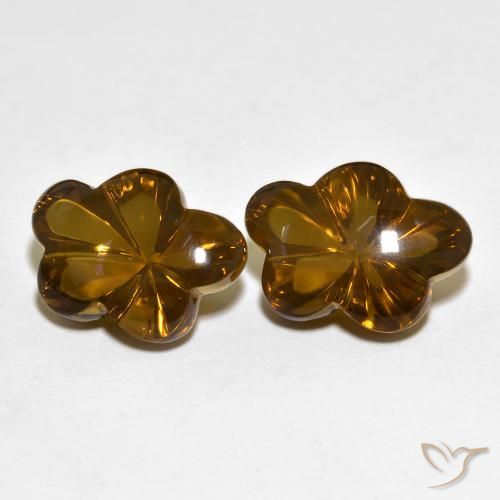 13.02 ct natürliche dunkelbraun Rauchquarz-Edelsteine, Blumen-Schliff, Transparent