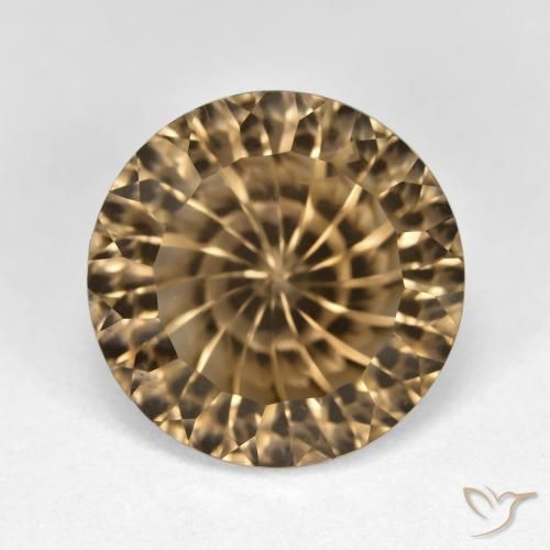 8.44ct Natürlicher Mittel-Hellbraun Rauchquarz, Runden, VS