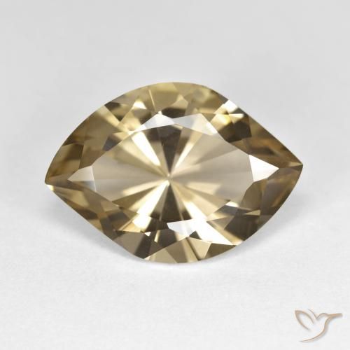 7.23ct Natürlicher Mittel braun Rauchquarz, Marquise, VVS-VS