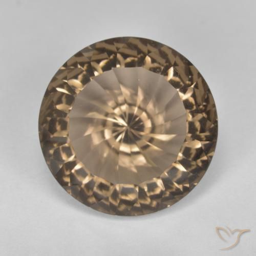 7.92ct Natürlicher Mittel-Hellbraun Rauchquarz, Runden, VVS-VS