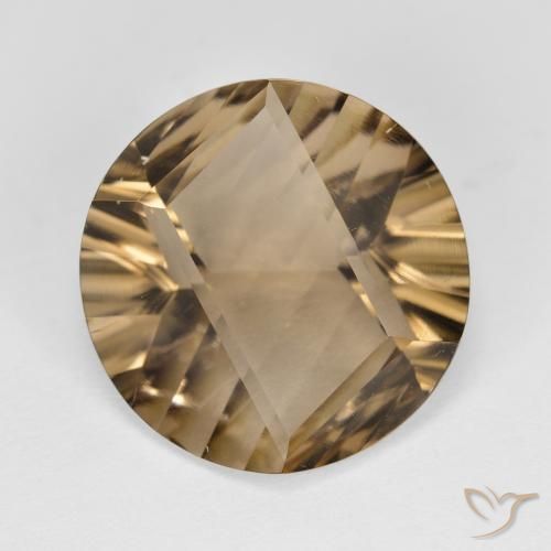 9.26ct Natürlicher Warmes Braun Rauchquarz, Runden, VVS-VS