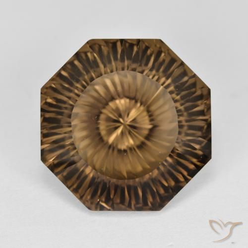 8.58ct Natürlicher hellbraun Rauchquarz, Smaragdschliff, VVS-VS