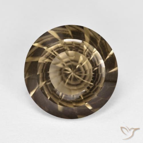 5.42ct Natürlicher Mittel-Hellbraun Rauchquarz, Runden, VVS