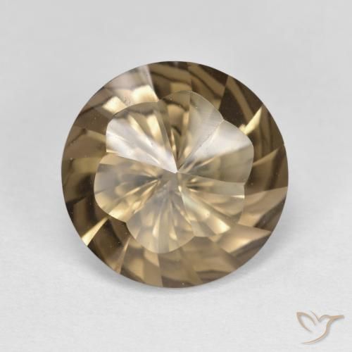 4.83ct Natürlicher Mittel braun Rauchquarz, Runden, VVS-VS