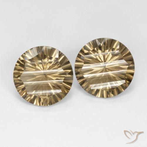 10.22 ct natürliche Warmes Braun Rauchquarz-Edelsteine, Runden, VS