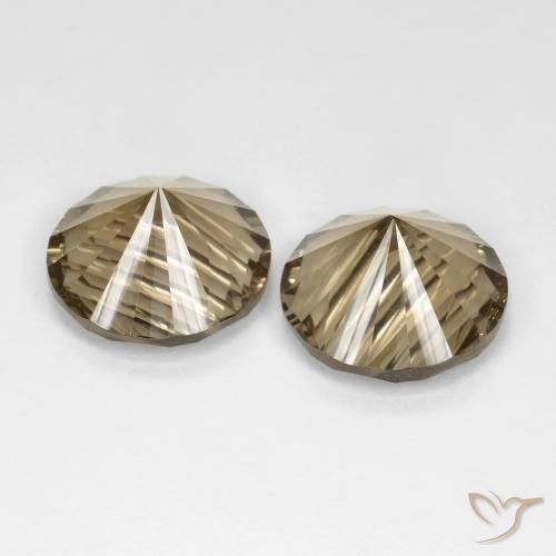 10.22 ct natürliche Warmes Braun Rauchquarz-Edelsteine, Runden, VS