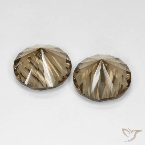 10.25 ct natürliche Mittel-Hellbraun Rauchquarz-Edelsteine, Runden, VS