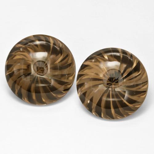 25,45 ct natürliche brauner Rauchquarz-Edelsteine, Rundschliff, VVS