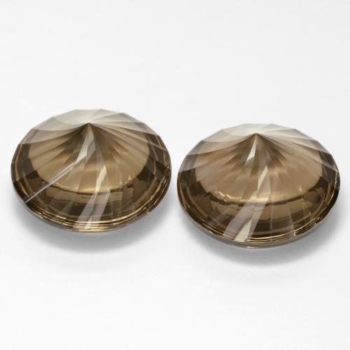 25,45 ct natürliche brauner Rauchquarz-Edelsteine, Rundschliff, VVS