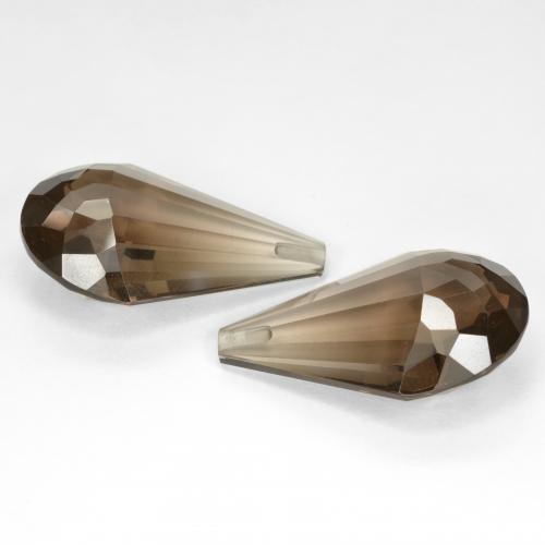 29.20 ct natürliche Warmes Braun Rauchquarz-Edelsteine, Briolette, VVS