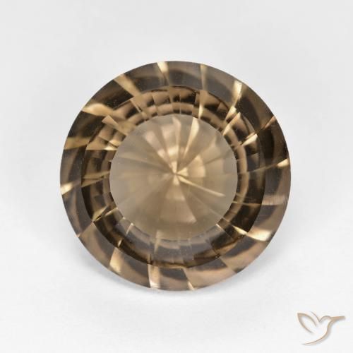 5.45ct Natürlicher Warmes Braun Rauchquarz, Runden, VVS