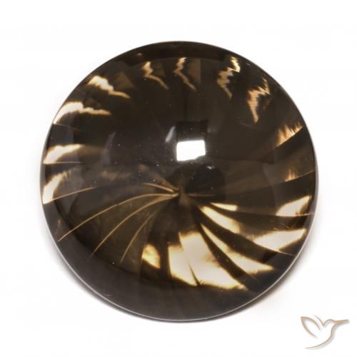 12.28ct Natürlicher Mittel braun Rauchquarz, Runden, Transparent