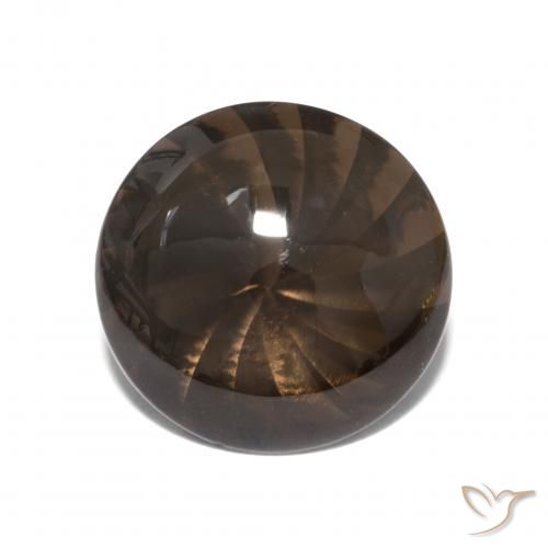 4.93ct Natürlicher Mittel braun Rauchquarz, Runden, Transparent