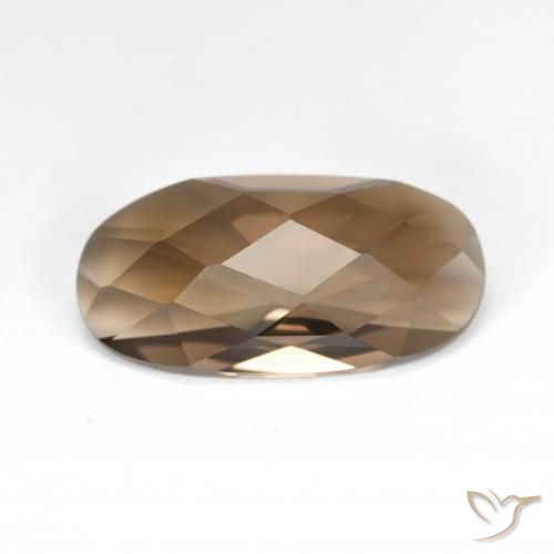 4.76ct Natürlicher Warmes Braun Rauchquarz, Oval, VVS-VS
