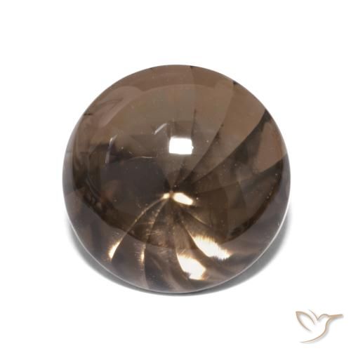 5.51ct Natürlicher Mittel-Dunkelbraun Rauchquarz, Runden, Transparent