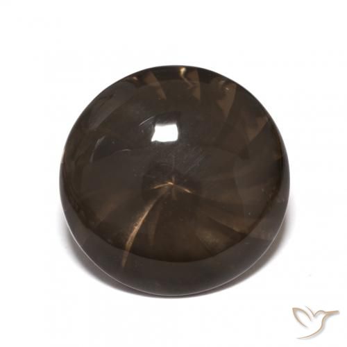 5.14ct Natürlicher Umbrabraun Rauchquarz, Runden, Transparent