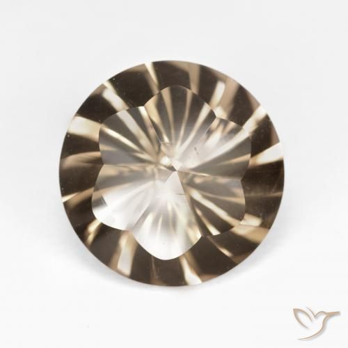 5.06ct Natürlicher Mittel-Hellbraun Rauchquarz, Runden, VVS