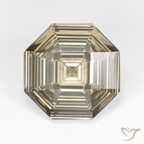 5.82ct Natürlicher Hellbraun Rauchquarz, Smaragdschliff, VVS