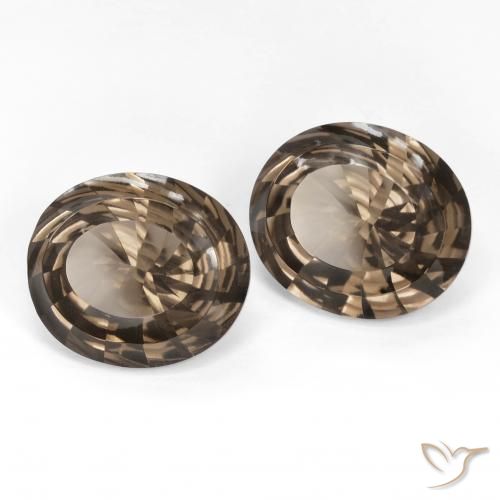 13.67 ct natürliche Mittel-Hellbraun Rauchquarz-Edelsteine, Oval, VVS