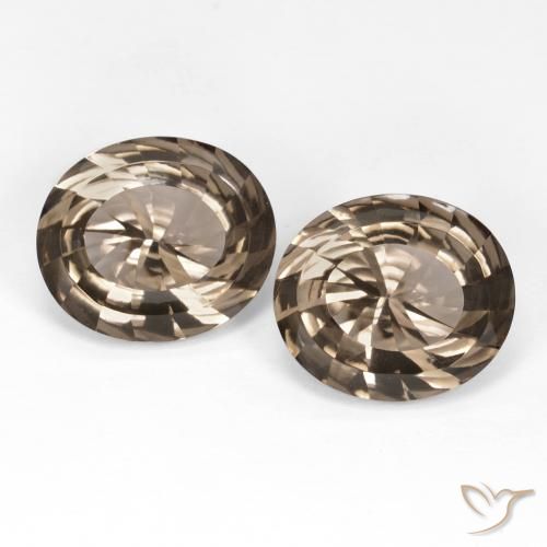 13.90ctw Natürlicher Helles Umbrabraun Rauchquarz, Oval, VVS