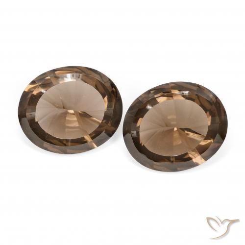7,56 ct natürliche brauner Rauchquarz-Edelsteine, Oval Schliff, VVS