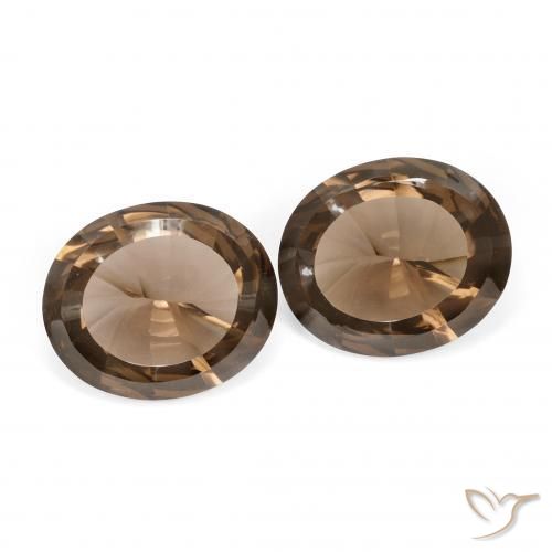 7,56 ct natürliche brauner Rauchquarz-Edelsteine, Oval Schliff, VVS