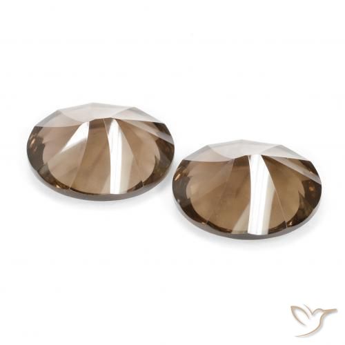 7,56 ct natürliche brauner Rauchquarz-Edelsteine, Oval Schliff, VVS