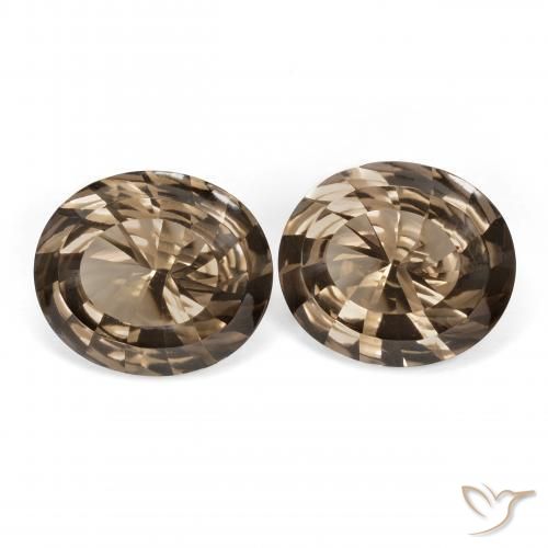 13.45 ct natürliche Walnussbraun Rauchquarz-Edelsteine, Oval, VVS