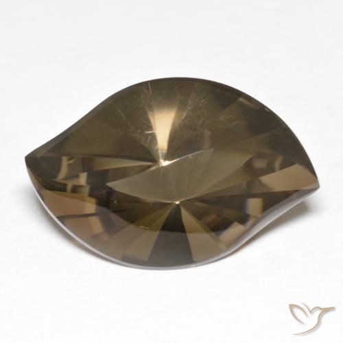 10.26ct Natürlicher Mittel-Hellbraun Rauchquarz, Marquise, Transparent