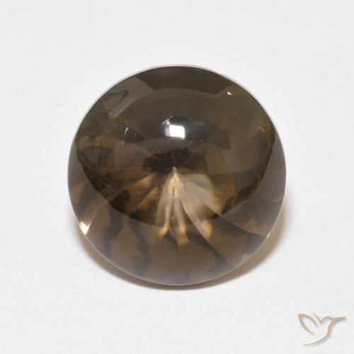 6.14ct Natürlicher Mittel braun Rauchquarz, Runden, Transparent