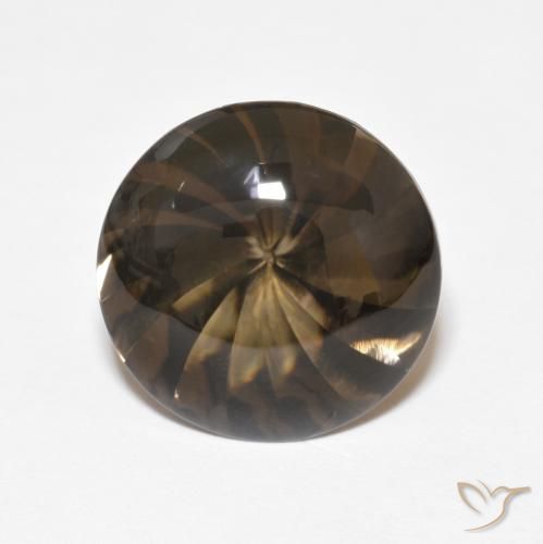 5.06ct Natürlicher Lebkuchen braun Rauchquarz, Runden, Transparent