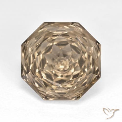 6.43ct Natürlicher Holzbraun Rauchquarz, Smaragdschliff, VVS