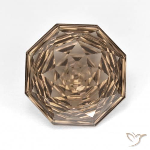7.84ct Natürlicher hellbraun Rauchquarz, Smaragdschliff, VVS