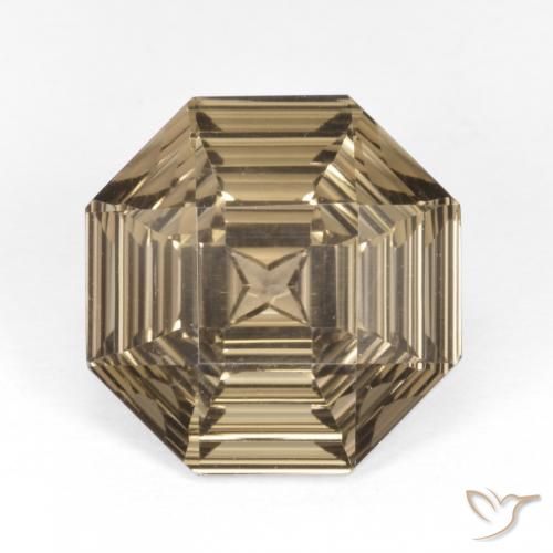 5.52ct Natürlicher Mokkabraun Rauchquarz, Smaragdschliff, VVS
