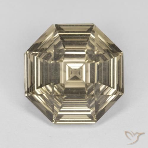 6.28ct Natürlicher Hellgelbbraun Rauchquarz, Smaragdschliff, VVS