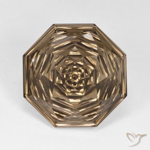 10.67ct Natürlicher Mittel-Hellbraun Rauchquarz, Smaragdschliff, VVS