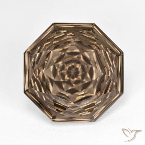 8.80ct Natürlicher Warmes Braun Rauchquarz, Smaragdschliff, VVS