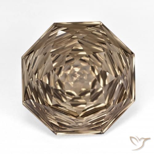 13.00ct Natürlicher Holzbraun Rauchquarz, Smaragdschliff, VVS