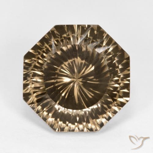 9.62ct Natürlicher Mittel-Hellbraun Rauchquarz, Smaragdschliff, VVS
